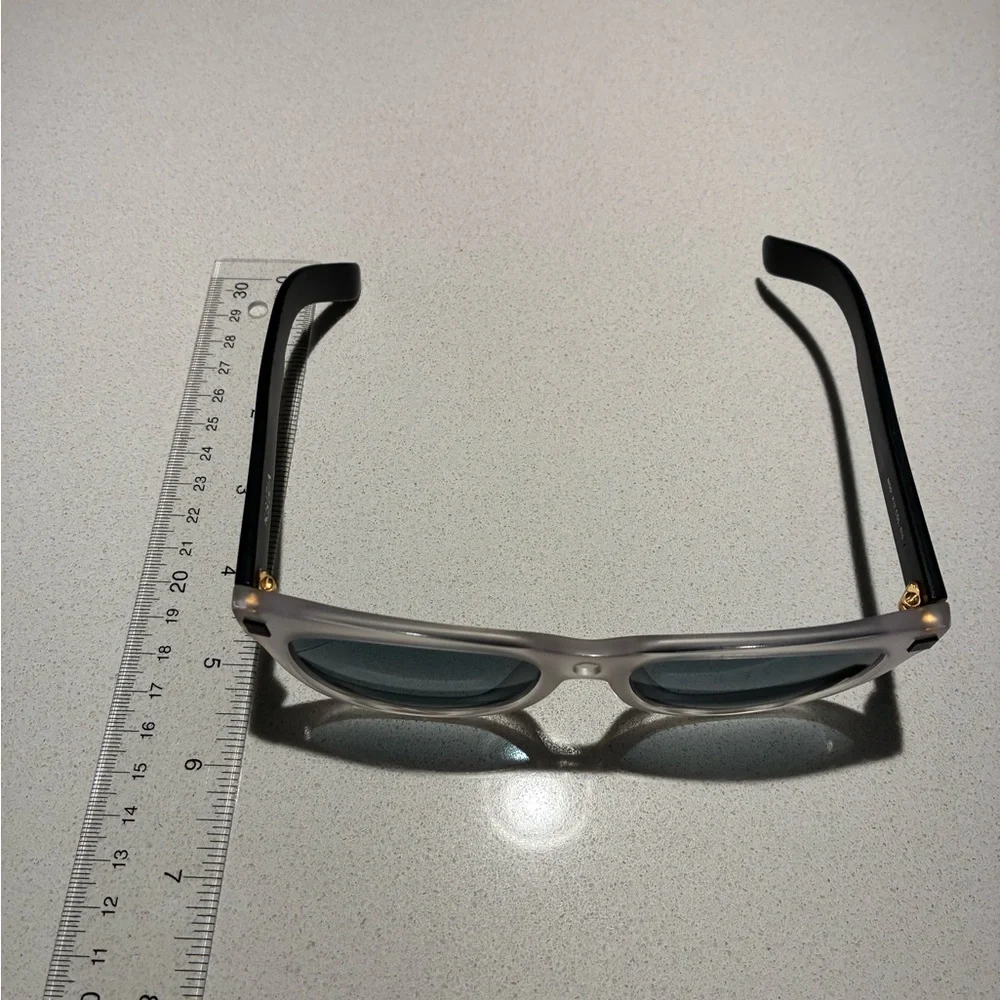 Men's Krizia Black & Frosted/Clear Frame Sunglasses